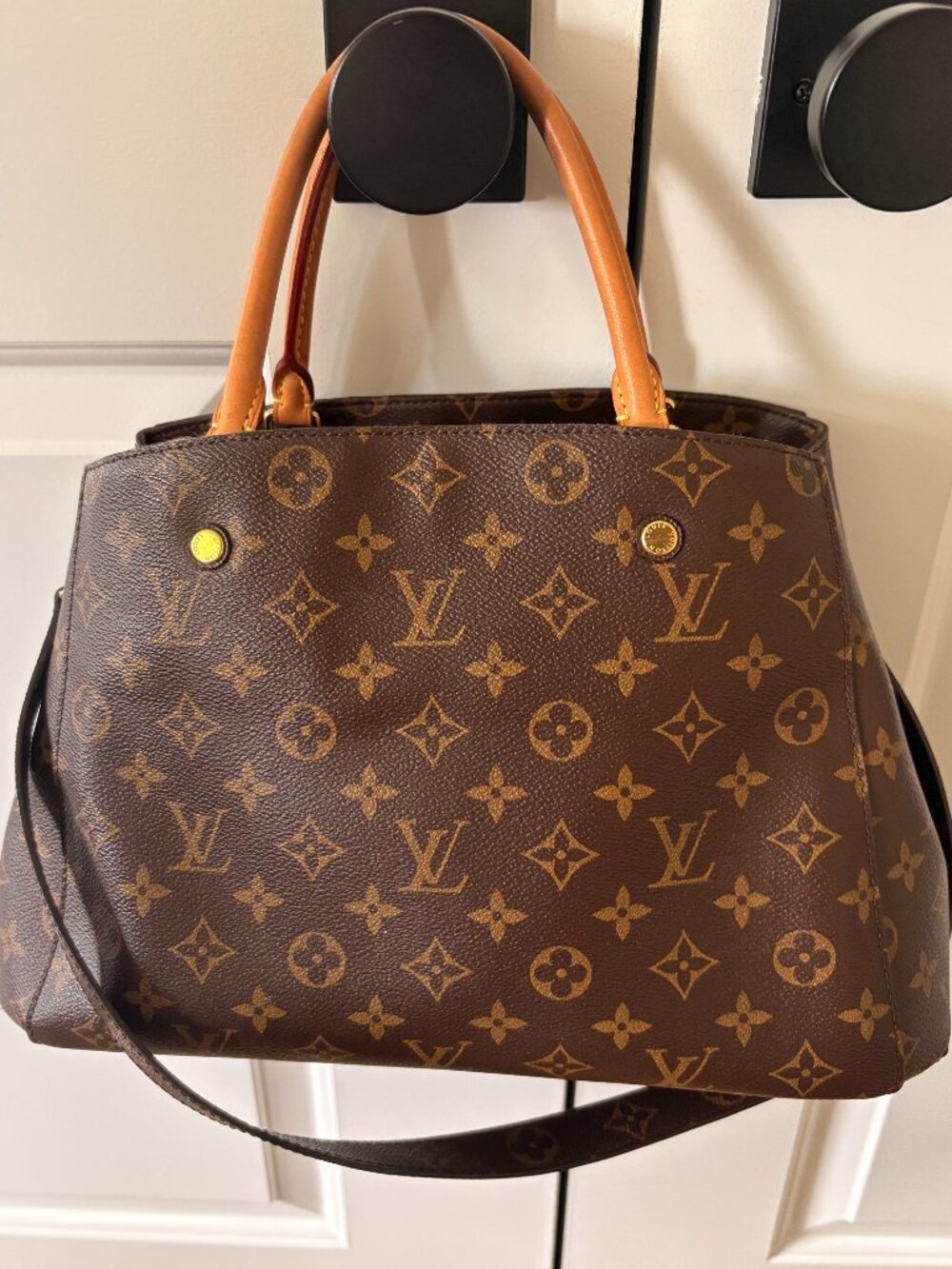 Louis Vuitton Montaigne leather crossbody bag